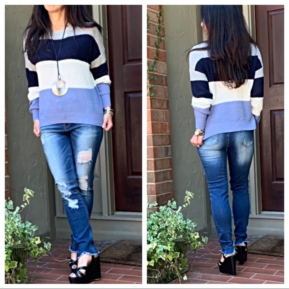 ✨LAST ONE✨Chic Frayed Hem Distressed Jeans - Picture 6 of 7